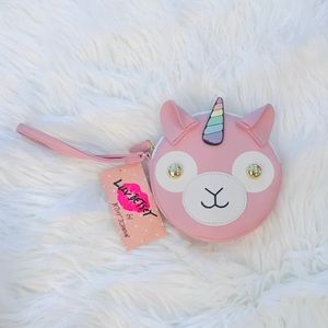 BETSEY JOHNSON Unicorn Llama Coin Purse Wristlet